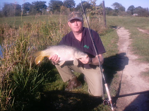 Carp caught on pellet fly