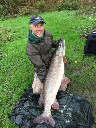 Pike caught on Bass Harrasser fishing lure