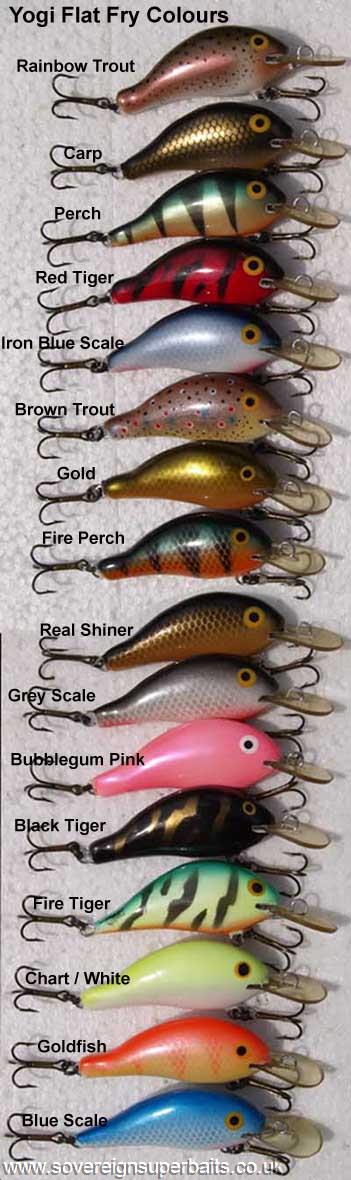 Ultralite fishing lure - Yogi Flat Fry colours