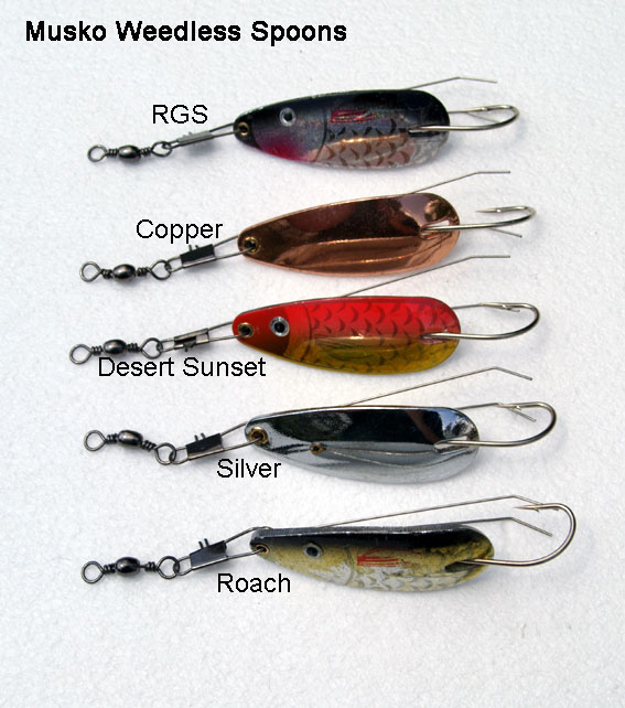 Musko weedless spoons