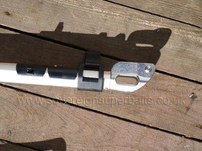 Portable sonar stick mount close-up